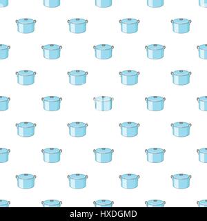 Kitechen pot pattern, cartoon style Stock Vector