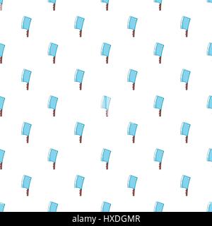 Meat knife pattern, cartoon style Stock Vector