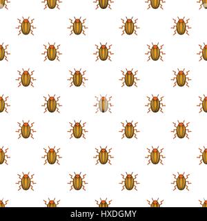 Colorado potato beetle pattern, cartoon style Stock Vector