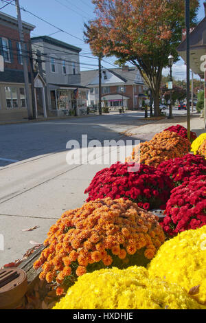 Malvern, Pennsylvania, USA: October 23, 2016 - A quiet street in downtown Malvern, a small, laid back but fast growing town located 25 miles west of P Stock Photo