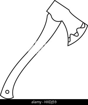 Axe icon, outline style Stock Vector