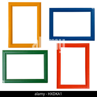 Modern picture frames isolated on white background Stock Photo