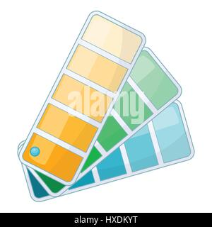Color swatch icon, cartoon style Stock Vector