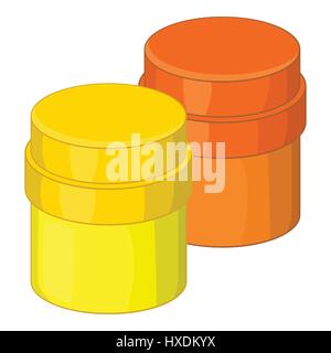 Paint cans icon, cartoon style Stock Vector