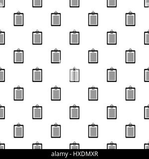 Clipboard with checklist pattern, simple style Stock Vector