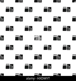 SD memory cards pattern, simple style Stock Vector