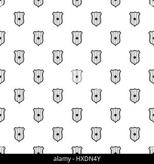 Wooden shield pattern, simple style Stock Vector