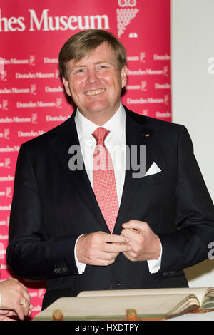 KING WILLEM-ALEXANDER KING OF THE NETHERLANDS 13 April 2016 DEUTSCHES MUSEUM MUNICH GERMANY Stock Photo