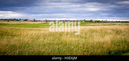 Panorama of Gullane Golf Club, East Lothian, Scotland Stock Photo