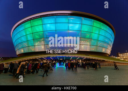 sse hydro concert night illuminated Stock Photo