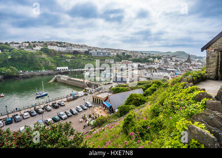 United Kingdom, South West England, North Devon, view of Ilfracombe harbour from Lantern Hill Stock Photo