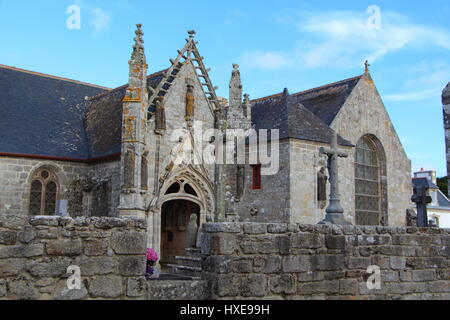 Saint Tugen chapel in Primelin Stock Photo