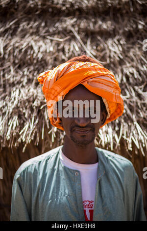 Elder of a fulani village in Senegal Stock Photo