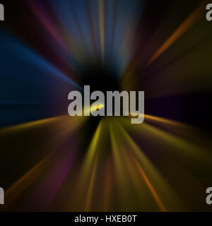 Dark abstract colorful zoom lines background Stock Photo