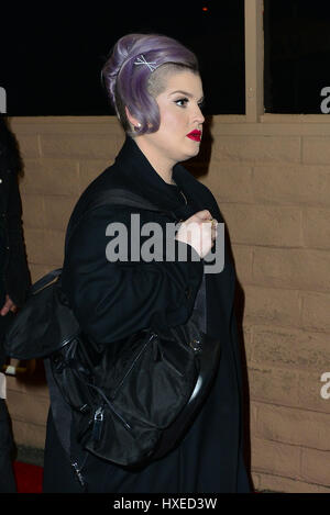 Kelly and Jack Osbourne at an Art Event in Los Angeles  Featuring: Kelly Osbourne Where: Beverly Hills, California, United States When: 24 Feb 2017 Stock Photo