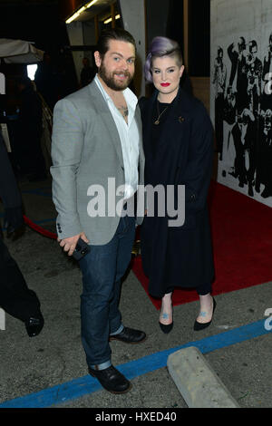 Kelly and Jack Osbourne at an Art Event in Los Angeles  Featuring: Kelly Osbourne, Jack Osbourne Where: Beverly Hills, California, United States When: 24 Feb 2017 Stock Photo