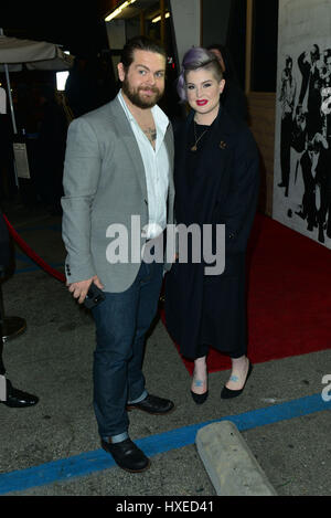 Kelly and Jack Osbourne at an Art Event in Los Angeles  Featuring: Kelly Osbourne, Jack Osbourne Where: Beverly Hills, California, United States When: 24 Feb 2017 Stock Photo