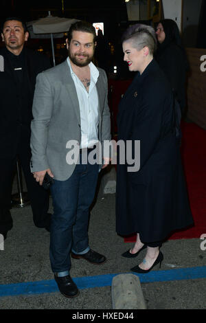 Kelly and Jack Osbourne at an Art Event in Los Angeles  Featuring: Kelly Osbourne, Jack Osbourne Where: Beverly Hills, California, United States When: 24 Feb 2017 Stock Photo