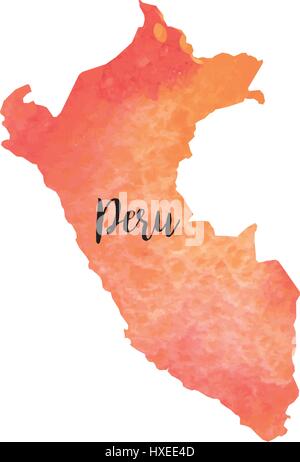 Abstract Peru map Stock Vector
