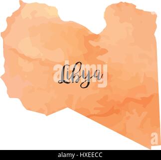 Abstract Libya map Stock Vector