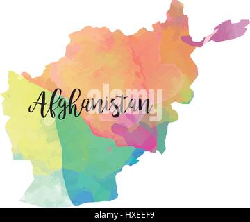 Abstract Afghanistan map Stock Vector