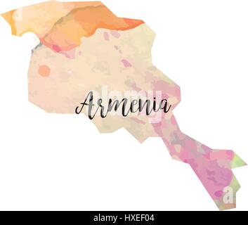 Abstract Armenia map Stock Vector