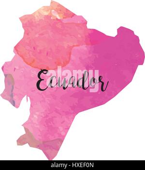 Abstract Ecuador map Stock Vector
