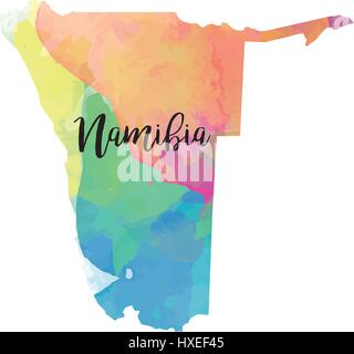 Abstract Namibia map Stock Vector