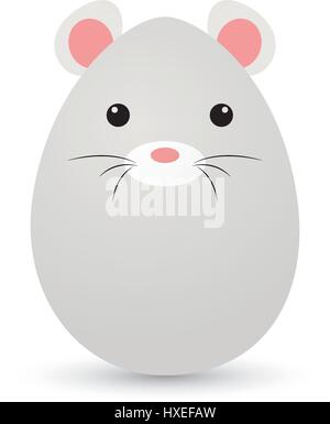Easter Mouse Egg Stock Vector