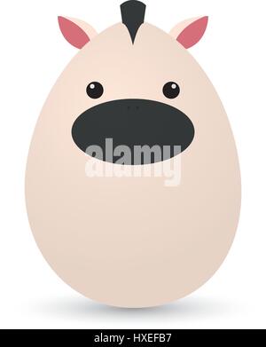 Easter zebra Egg Stock Vector