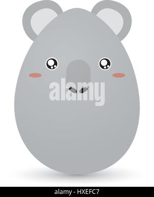 Easter koala Egg Stock Vector