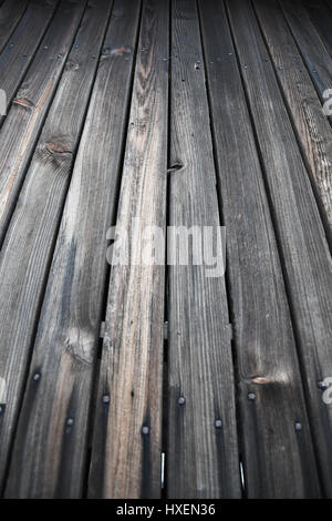 Weathered wood of an old rural shack Stock Photo