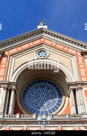 Exterior view of the Rose Window of Alexandra Palace in London, England. Stock Photo