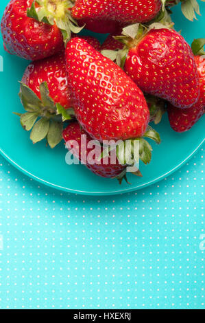 strawberries on a plate Stock Photo