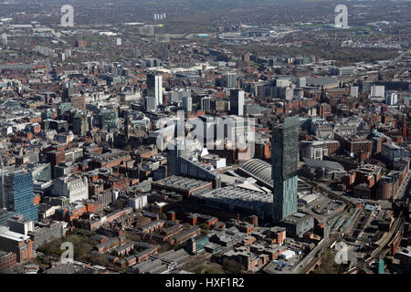 aerial view of Beetham Tower & Manchester city centre, UK Stock Photo