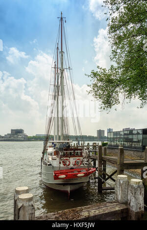 Rotterdam, Netherlands – August 18, 2016: Boats docked at a marina in Rotterdam. Stock Photo