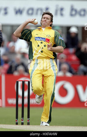 GLENN MCGRATH AUSTRALIA GRACE ROAD LEICESTER 11 June 2005 Stock Photo