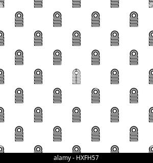 Pile of black tires pattern, simple style Stock Vector