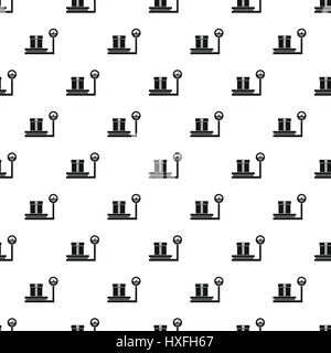 Scales for weighing with box pattern, simple style Stock Vector