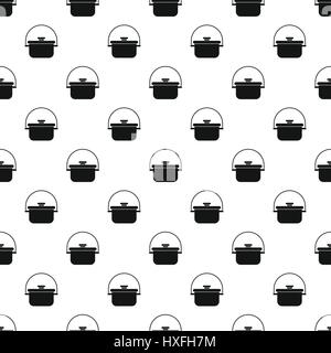 Cooking cauldron pattern, simple style Stock Vector