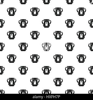 Tourist backpack pattern, simple style Stock Vector
