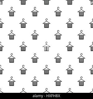 Scarf on coat hanger pattern, simple style Stock Vector