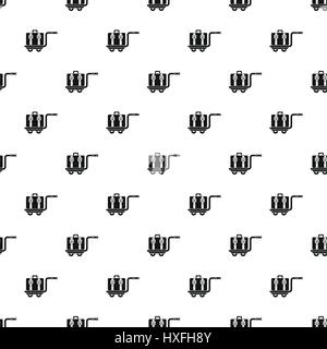 Suitcase on a cart pattern, simple style Stock Vector
