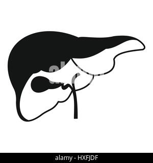 Liver icon, simple style Stock Vector