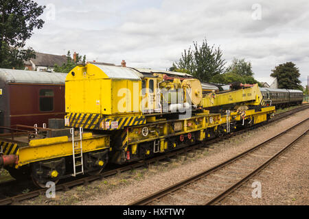 Cowans Sheldon 76 ton diesel-hydraulic railway breakdown crane  ADRC96709 at the Great Central Railway. Stock Photo