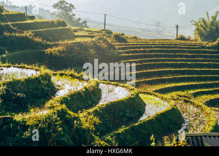 Wonderful landscapes from Sapa region in the north of Vietnam Stock Photo