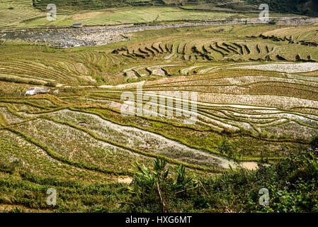 Wonderful landscapes from Sapa region in the north of Vietnam Stock Photo