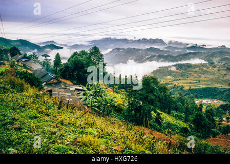 Wonderful landscapes from Sapa region in the north of Vietnam Stock Photo