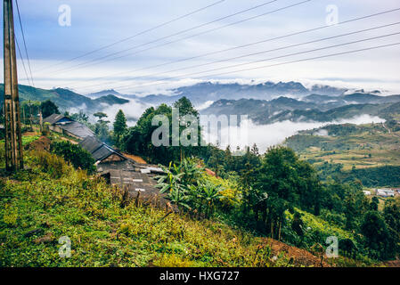 Wonderful landscapes from Sapa region in the north of Vietnam Stock Photo