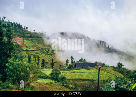 Wonderful landscapes from Sapa region in the north of Vietnam Stock Photo